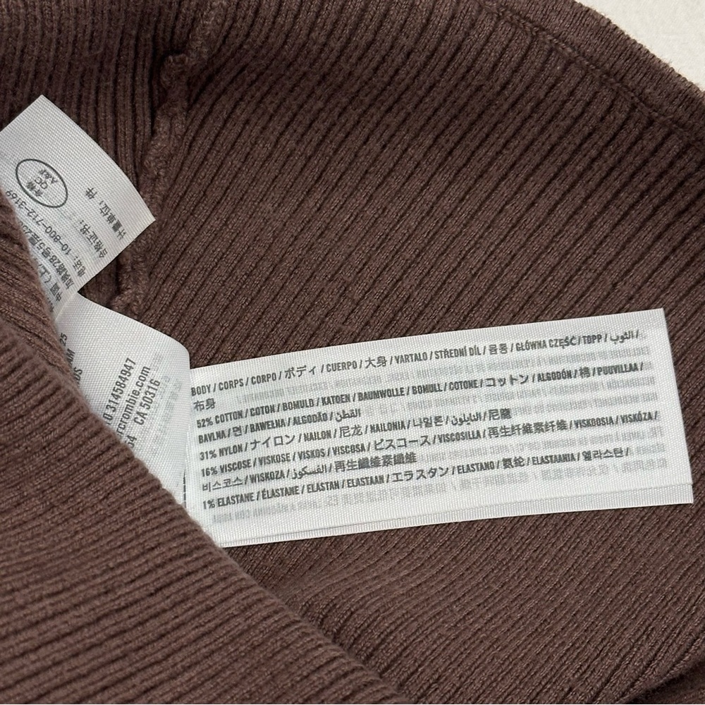 Abercrombie & Fitch Ribbed Brown Top ( Cotton Blend) - Picture 6 of 6